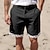 cheap Men&#039;s Shorts-Men&#039;s Shorts Summer Shorts Beach Shorts Plain Patchwork Drawstring Elastic Waist Short Comfort Breathable Casual Daily Holiday Fashion Classic Style Black White