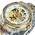 cheap Mechanical Watches-FORSINING Men Mechanical Watch Gold Skeleton Mechanical Watch Men Automatic Vintage Royal Fashion Engraved Auto Wrist Watches Top Brand Luxury Crystal