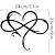 abordables décoration murale en métal-1 pc infinity coeur noir métal mur art en forme de coeur métal décoration murale signe d&#039;amour plaque chambre ornements pour la maison mariage intérieur extérieur cadeaux de noël