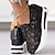 cheap Women&#039;s Sneakers-Women&#039;s Sneakers Plus Size Height Increasing Shoes Slip-on Sneakers Outdoor Daily Solid Color Summer Sequin Wedge Heel Round Toe Casual Minimalism Walking Mesh Loafer Silver Black Gold