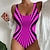 cheap One-Pieces-Women&#039;s Swimwear One Piece Normal Swimsuit Striped Printing White Pink Blue Orange Bodysuit Bathing Suits Beach Wear Summer Sports