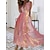 cheap Midi Dresses-Women&#039;s Casual Dress Swing Dress A Line Dress Long Dress Maxi Dress Fashion Streetwear Ombre Marbling Print Outdoor Daily Date V Neck Sleeveless Dress Regular Fit Pink Blue Green Summer Spring S M L