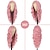 olcso Szintetikus, trendi parókák-rózsaszín paróka 26 hüvelykes hullámos női paróka középső rész göndör paróka természetes megjelenésű hőálló szálas szintetikus paróka mindennapi használatra
