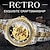 abordables Relojes mecánicos-Forsining hombres reloj mecánico esqueleto de oro reloj mecánico hombres automático vintage real moda grabado auto relojes de pulsera marca superior lujo cristal
