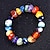 abordables Accessoires portables-bracelet en cristal cristaux de guérison ， bracelet en agate non façonnée avec un mélange de couleurs rouge et noir bracelet en agate fantaisie bijoux populaires en europe et en amérique pierre de