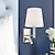 billige Væglamper-væglampe 12,8 tommer moderne indendørs stik i væglampetter usb-opladningsport væglampe til sengehus læsestue hjem. nikkel