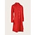 halpa yksinkertaiset mekot-naisten paita mekko rento mekko vaihtomekko midi mekko ulkoilu talvimekko päivittäin polyesteri tyylikäs rento paita kaulus tasku rullattu ranneke pitkähihainen kesä talvi syksy kevät 2023 löysä istuvuus punainen
