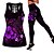 cheap Yoga Sets-Women&#039;s Activewear Set 3D Set 3D Tracksuit 3D Print 2 Piece Floral Leggings Tank Top Dark Red Dark Purple Yoga Fitness Gym Workout High Waist Tummy Control Butt Lift Breathable Sleeveless Sport