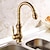 cheap Rotatable-Traditional Kitchen Sink Mixer Faucet Swivel Spout Rotates 360°, Retro Style Single Handle Kitchen Taps Deck Mounted, One Hole Brass Vintage Water Vessel Taps