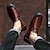 رخيصةأون أحذية رجالية مصنوعة يدويًا-رجالي المتسكعون وزلة الإضافات أحذية رجالية عادية أحذية جلدية مقسين قياس كبير أحذية مصنوعة يدويا الأعمال التجارية كاجوال الأماكن المفتوحة مناسب للبس اليومي جلد متنفس مسطحات الأحمر براون بني أصفر أسود
