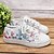 cheap Women&#039;s Sneakers-Women&#039;s Sneakers Daily Canvas Shoes Summer Round Toe Flat Heel Casual Minimalism Canvas Floral White / Blue White &amp; Purple Black