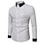 billiga Button Down-skjortor för män-Herr Casual skjorta Skjorta Svart Vit Marinblå Blå Röd Långärmad Prickig Klassisk krage Bröllop Ledigt Rand Kläder