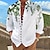 abordables Camisa hawaiana para hombre-Hombre Camisa Estampados Hojas Escote Chino Azul cielo Blanco Rosa Rojo Azul Piscina Exterior Calle Manga Larga Estampado Ropa Moda Design Casual Cómodo