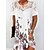 cheap Mini Dresses-Women&#039;s Casual Dress Leaf Floral Lace Dress Summer Dress Split Neck Lace Patchwork Mini Dress Daily Holiday Active Fashion Loose Fit Short Sleeve White Red Blue Summer Spring S M L XL XXL