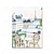 cheap Landscape Prints-Landscape Wall Art Canvas Nordic Vintage Travel City Poster Paris Lisbon Japan Landscape Art Canvas Painting Housewarming Gift Wall Pictures Home Decor No Frame