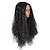 halpa Synteettiset trendikkäät peruukit-Synteettiset peruukit Kihara Keskiosa Koneella valmistettu Peruukki Pitkä Musta Synteettiset hiukset Naisten Juhla Muoti Helppo kantaa Musta