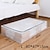 cheap Clothing &amp; Closet Storage-1PCS Large Transparent Flat Clothes Under The Bed A Storage Box For Dormitory Bedding A Waterproof Steel Frame Storage Box