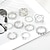 billige Ringe-Kvinder Ring Bryllup geometrisk Sølv Chrome Mini Punk Personaliseret Stilfuld 10stk