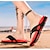 tanie Klapki i japonki męskie-Męskie Klapki i japonki Japonki Kapcie plażowe Komfortowe buty Codzienny Styl plażowy Dom Plaża Sztuczna skóra Wodoodporny Oddychający Mokasyny Czarny Czerwony Khaki Lato