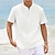 cheap Short Sleeve-Men&#039;s Shirt Linen Shirt Summer Shirt Beach Shirt Black White Pink Plain Short Sleeve Summer Henley Casual Daily Clothing Apparel Pocket