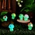baratos esculturas e estátuas de jardim-5 pçs mini estatuetas de cogumelos minúsculos brilhantes coloridos decoração de estátua de cogumelo em miniatura para ornamento que brilha no escuro