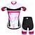 preiswerte Damen-Bekleidungs-Sets-WOSAWE Damen Radtrikot mit Radhose fahrradbekleidung Kurzarm MTB Mountain Rennrad Pfirsich Blumen Pflanzen Fahhrad Kurze Hose Trikot Sportkleidung 3D-Pad Atmungsaktiv Schnelltrocknend Anatomisches