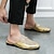 Χαμηλού Κόστους Ανδρικές Παντόφλες &amp; Σαγιονάρες-Ανδρικά Τσόκαρα &amp; μουλάρια Βρετανικά στυλ παπούτσια Μισά Παπούτσια Παπούτσια άνεσης Καθημερινό Βρετανικό Καθημερινά PU Αναπνέει Μοκασίνια Μαύρο Ασημί Χρυσό Καλοκαίρι Άνοιξη