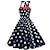 billige 1950-tallet-Retro / vintage 1950-tallet Uavhengighetsdagen A-linje kjole Swing kjole Halter Flare kjole Dame USA Flagg Maskerade Fritid / hverdag Kjole