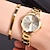 voordelige Quartz-horloges-vrouwen quartz horloge met liefde armband sieraden set mode luxe analoog horloge digitaal roestvrij stalen horloge valentijnscadeau voor haar