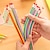 abordables Stylos &amp; Crayons-10pcs crayons à rayures colorées douces de 7 pouces avec gommes - cadeau de fête parfait pour les enfants!, cadeau de retour à l&#039;école