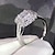 olcso Gyűrűk-Gyűrű Esküvő Mértani Ezüst Strassz Ötvözet Szerelem Stílusos Luxus Elegáns 1db