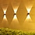 levne Venkovní nástěnná světla-vysoký jas solární venkovní nástěnné světlo vodotěsné zahradní výzdoba světla dvorek nádvoří domácí výzdoba solární led nástěnné lampy