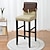 cheap Dining Chair Cover-2 Pcs Waterproof Bar Stool Cover Stretch Counter Stool Pub Chair Slipcover Cafe Barstool Cover Pu Leather for Patio Outdoor Bar Restrant Wedding with Elastic Bottom