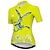 tanie Damskie koszulki-21Grams Damskie Koszulka rowerowa Krótki rękaw Rower Top z 3 tylnymi kieszeniami Kolarstwo górskie Kolarstwie szosowym Oddychający Szybkie wysychanie Odprowadza wilgoć Odblaskowe paski Żółty Różowy