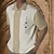 voordelige Bowlingshirts voor heren-Voor heren Overhemd Bowlingshirt Overhemd met knopen Zomer overhemd Zwart Bruin Khaki Korte mouw Kleurenblok Strijkijzer Buiten Straat Button-omlaag Kleding Modieus Jaren &#039;50 Casual Ademend