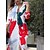 cheap Maxi Dresses-Women&#039;s Shirt Dress Casual Dress Satin Dress Long Dress Maxi Dress Fashion Streetwear Graphic Button Print Outdoor Daily Vacation Shirt Collar 3/4 Length Sleeve Dress Loose Fit White Summer Spring S