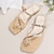 ieftine Sandale de Damă-Pentru femei Sandale Papuci flip-flop Sandale plate Papuci de exterior Plajă Mers Vară Toc Drept Elegant Casual minimalism Imitație Piele Loafer Argintiu Roz auriu Culoare aurie