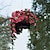 billige Kunstig blomst-1 stk kunstig hængende blomst (3,3 fod), kunstig blomst med høj oxidationsbestandighed, simuleringsrosen, ægte vinrankearrangement, værelsesindretning, boligindretning, soveværelsesindretning,