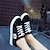 abordables Zapatillas de mujer-Mujer Zapatillas de deporte Zapatillas Canvas Zapatos blancos Exterior Oficina Trabajo Color sólido Verano Tacón Plano Dedo redondo Clásico Casual Pijo Zapatos de Paseo Tela Cordones Negro Blanco