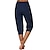 cheap Yoga Pants &amp; Bloomers-Women&#039;s Yoga Pants Drawstring with Pockets Cropped Tummy Control High Waist Yoga Fitness Gym Workout Capri Pants Bottoms Dark Grey Navy Apricot Spandex Sports Activewear High Elasticity Loose Fit