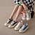 ieftine Adidași de Damă-Pentru femei Adidași Papuci din Pânză Pantofi Augmentare Înălțime Adidași cu platformă În aer liber Zilnic Culoare solidă Vară Toc Drept Vârf rotund Casual minimalism Pânză Dantelat Albastru Deschis
