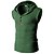 economico Canotte da palestra-Per uomo Canotta Maglietta smanicata Canottiera Maglietta senza maniche Senza Maniche Con Cappuccio Estate Semplice Moda Designer Muscolo Bottoni All'aperto Palestra Uscire Bianco Maglietta Top per