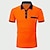 billige Klassisk poloskjorte for menn-Herre Button Up Poloer POLO T-skjorte Avslappet Ferie Knaphul Kortermet Mote Grunnleggende عادي Klassisk Sommer Normal Hvit Rosa Oransje Kakifarget Button Up Poloer