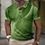 cheap 3D Polos-Men&#039;s Waffle Polo Shirt Button Up Polos Lapel Polo Polo Shirt Golf Shirt Turndown Gradient Graphic Prints Geometry Blue-Green Blue Fuchsia Green Gray Outdoor Street Print Short Sleeve Clothing Apparel