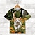cheap Girl&#039;s 3D T-shirts-Girls&#039; T shirt Short Sleeve T shirt Tee Graphic Animal Cat Active Fashion Cute 3D Print Outdoor Casual Daily Polyester Crewneck Kids 3-12 Years 3D Printed Graphic Regular Fit Shirt