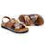 cheap Men&#039;s Shoes-Men&#039;s Sandals Flat Sandals Daily Casual Faux Leather Breathable dark brown khaki Summer