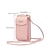 cheap Universal Phone Bags-Zipper Phone Bag Fashion Versatile Letter Detail Small Wallet Solid Color Shoulder Bag