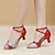 cheap Women&#039;s Sandals-Women&#039;s Sandals Ankle Strap Sandals Party Outdoor Solid Color Summer Sculptural Heel Elegant Faux Leather Buckle Silver Red Blue