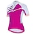 cheap Women&#039;s Jerseys-21Grams Women&#039;s Cycling Jersey Short Sleeve Bike Top with 3 Rear Pockets Mountain Bike MTB Road Bike Cycling Breathable Quick Dry Moisture Wicking Reflective Strips Violet Black Yellow Stripes Sports