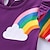 billiga Klänningar-barn flickklänning tecknad regnbåge kortärmad skolfest broderad söt knälång t-shirt klänning i bomull t-shirt sommar 3 år+ grå